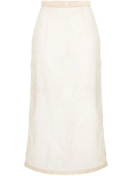 Semi-Sheered High-Waisted Skirt