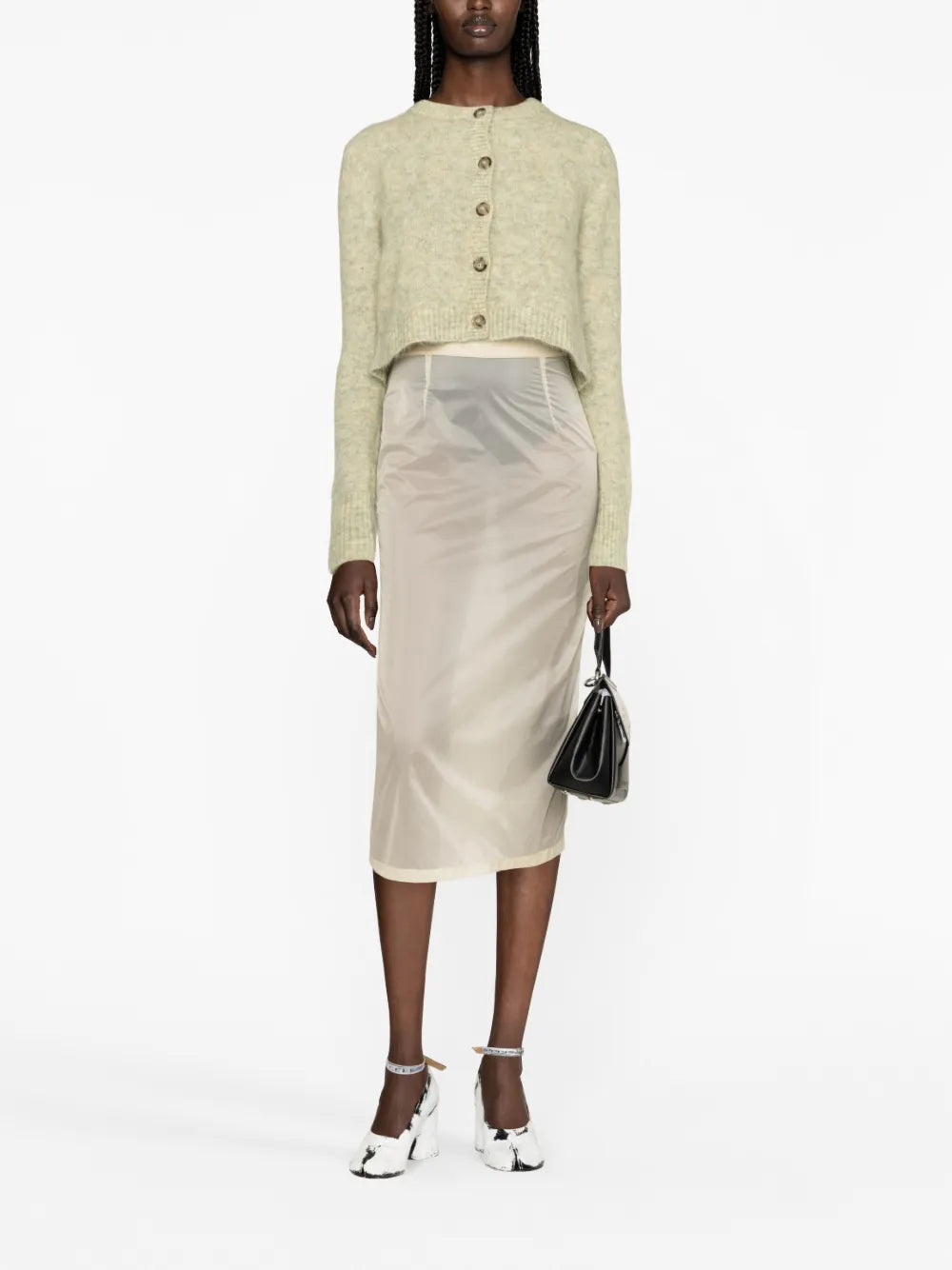 Semi-Sheered High-Waisted Skirt