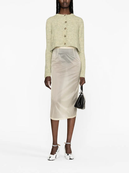Semi-Sheered High-Waisted Skirt