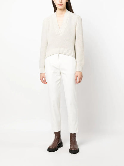 V-Neck Cotton Jumper