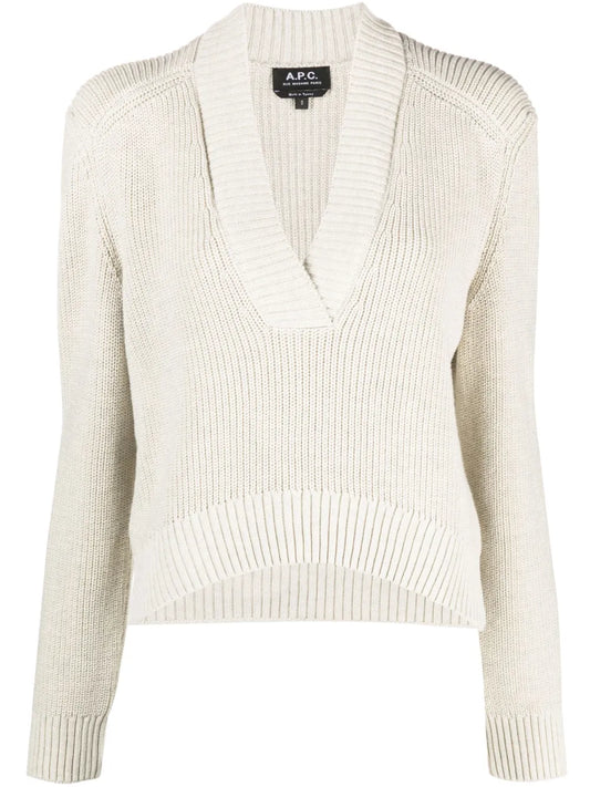 V-Neck Cotton Jumper