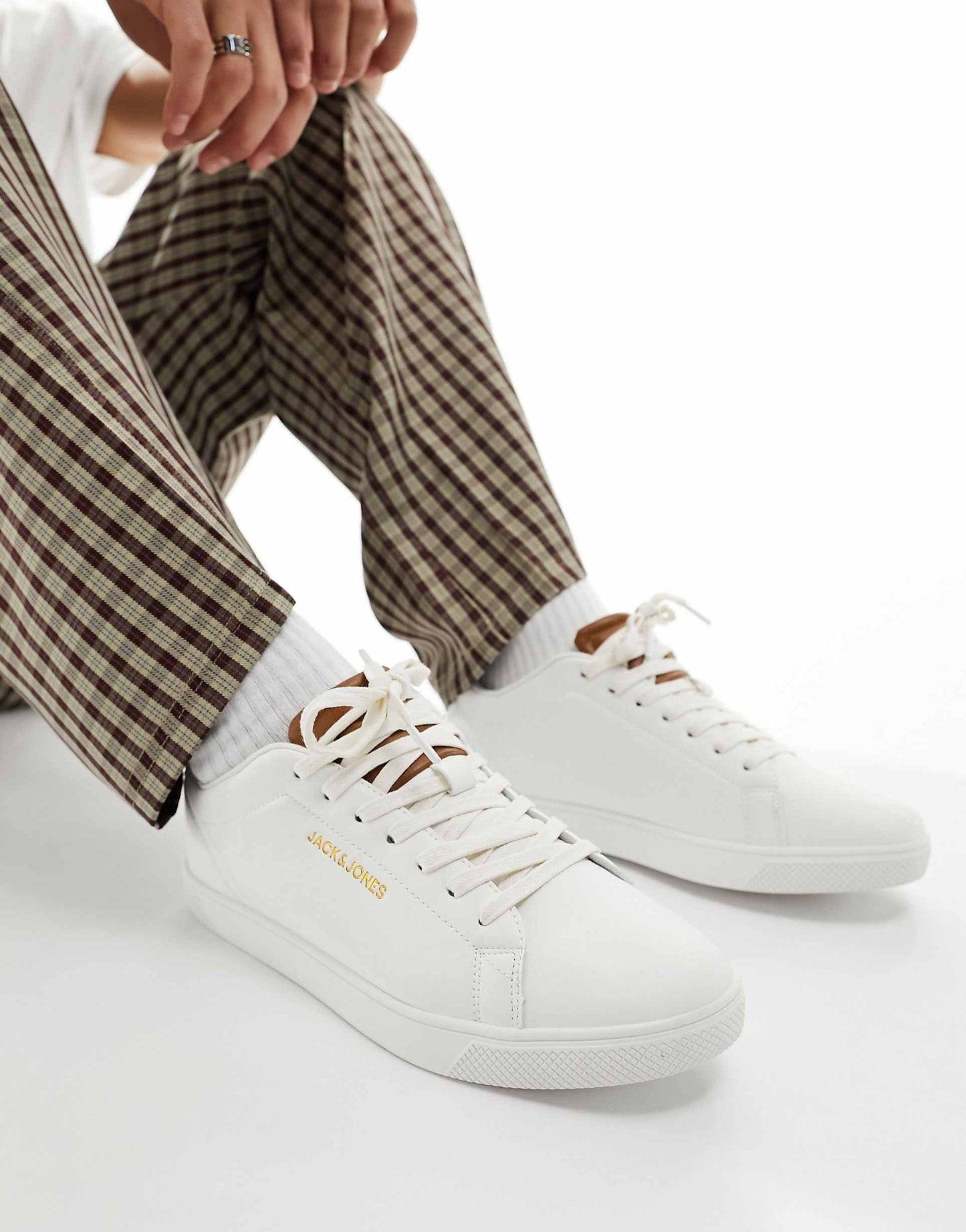 Faux Leather Trainer