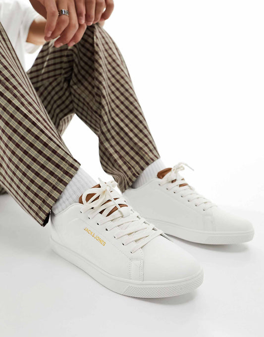 Faux Leather Trainer
