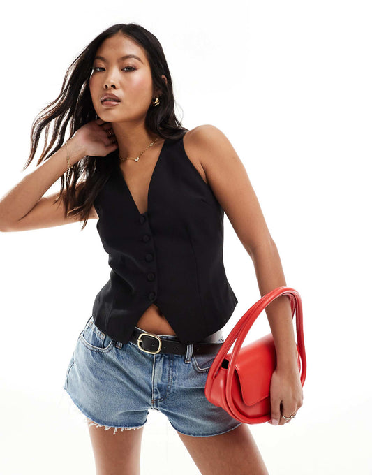 Petite Buttoned Front Waistcoat