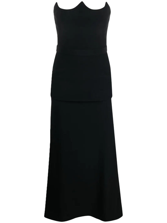 Peak Corset Crepe Dress