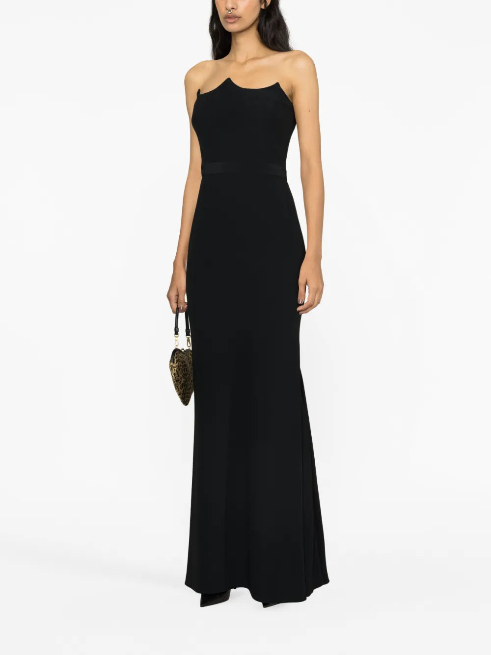 Peak Corset Crepe Dress