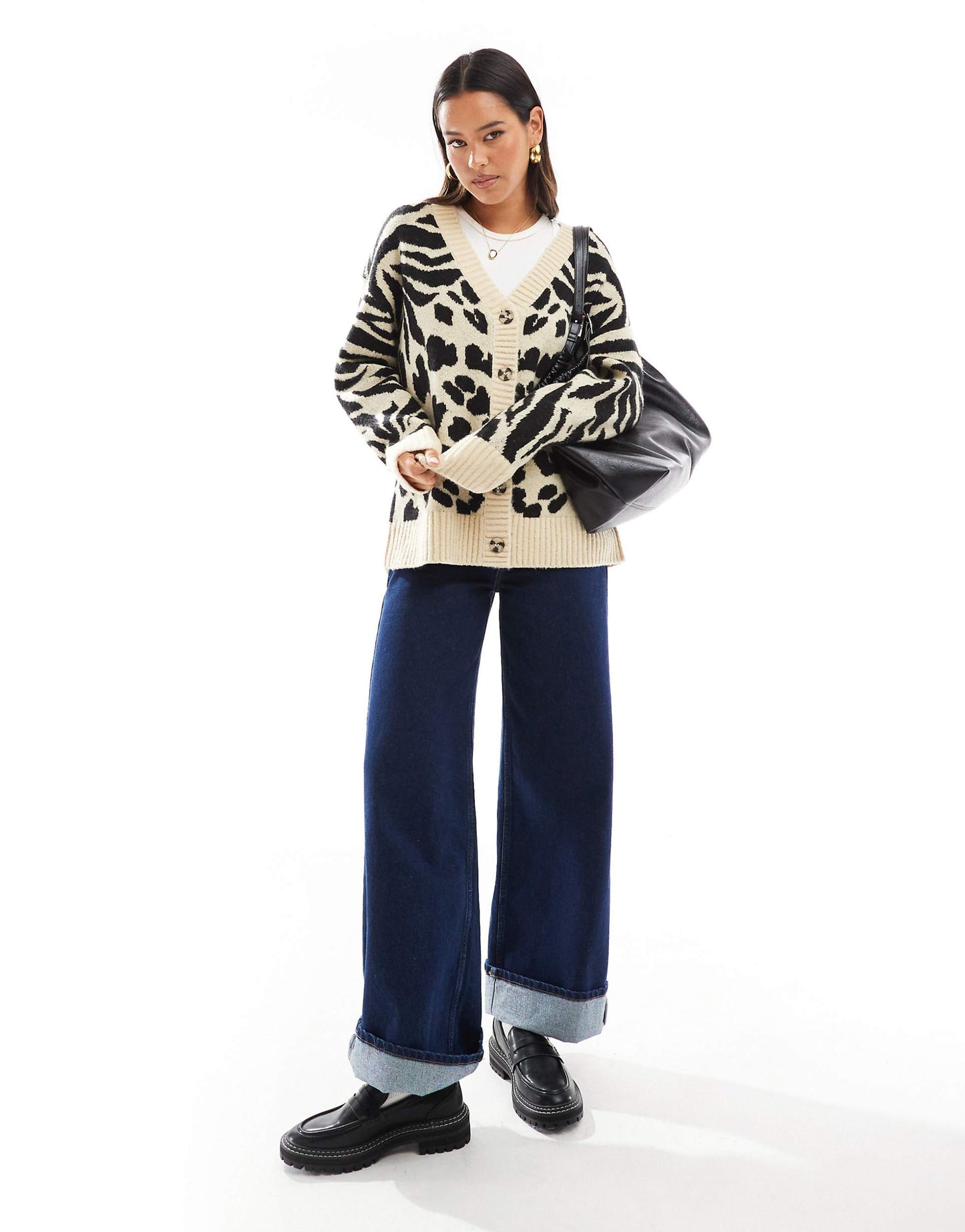 Animal Pattern Longline Cardigan