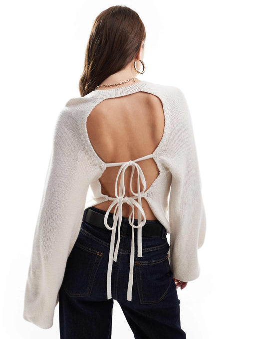 Double Tie Back Open Back Jumper