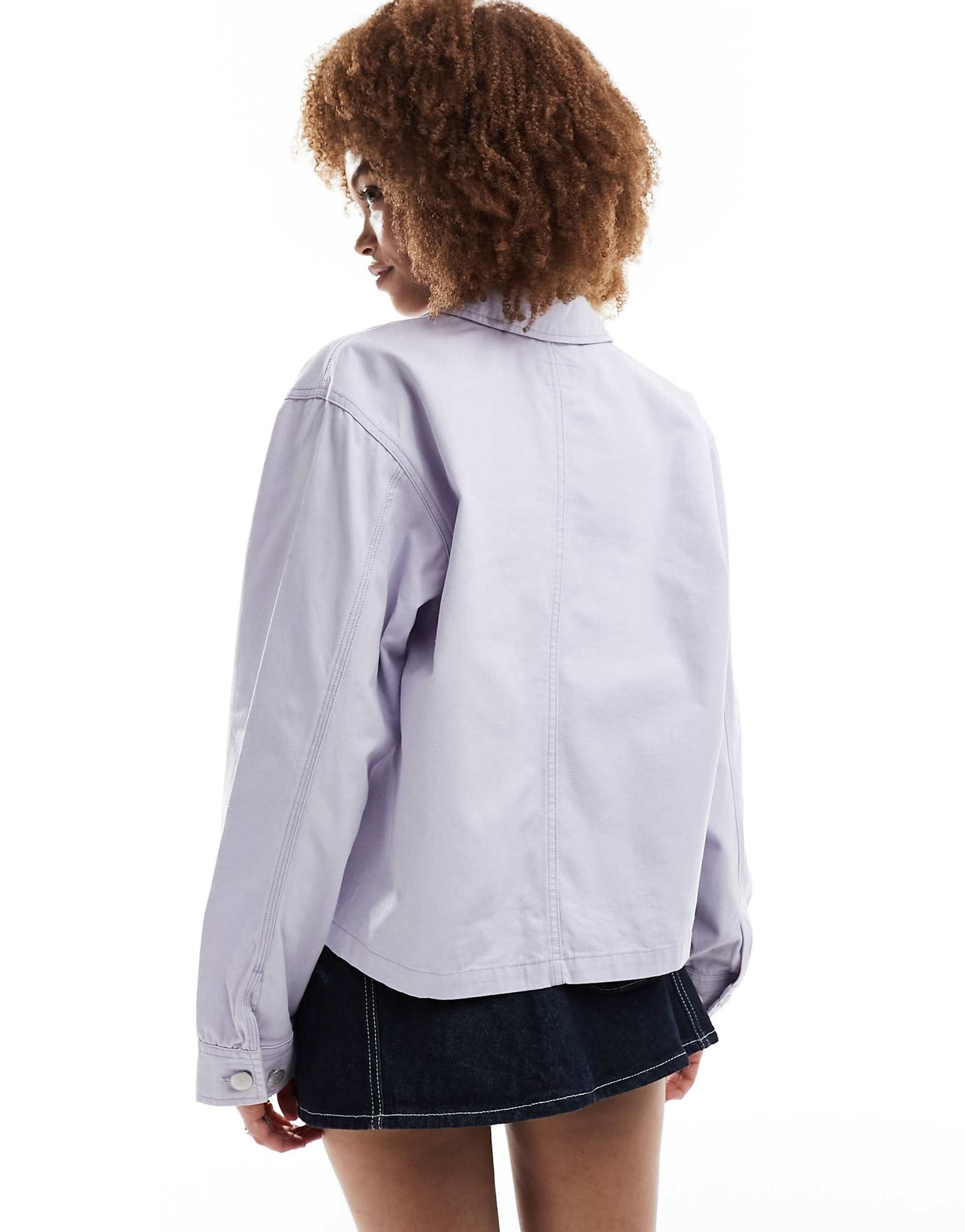 Cropped Twill Jacket With Pockets