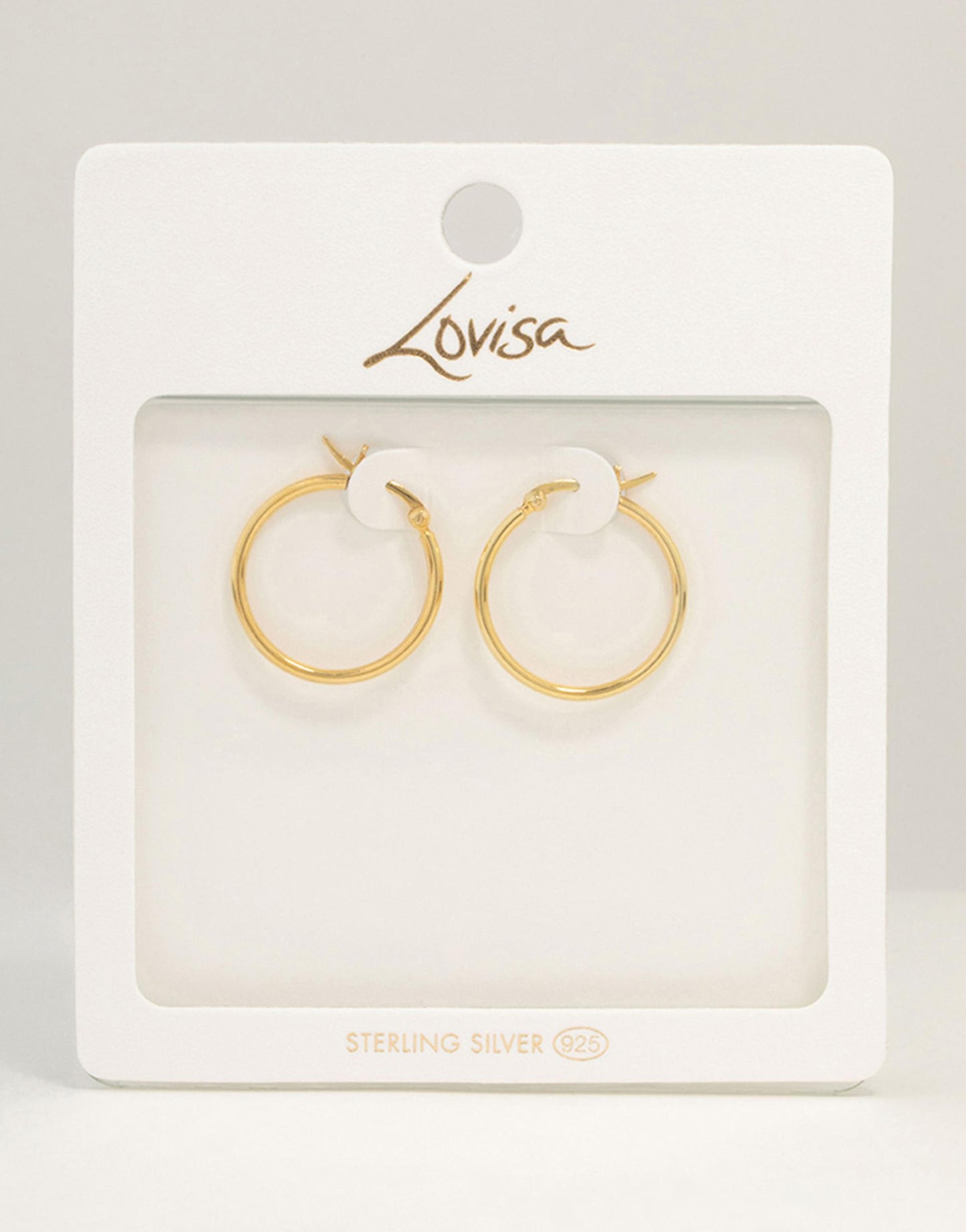 Gold Plated Sterling Silver Hoop Earrings