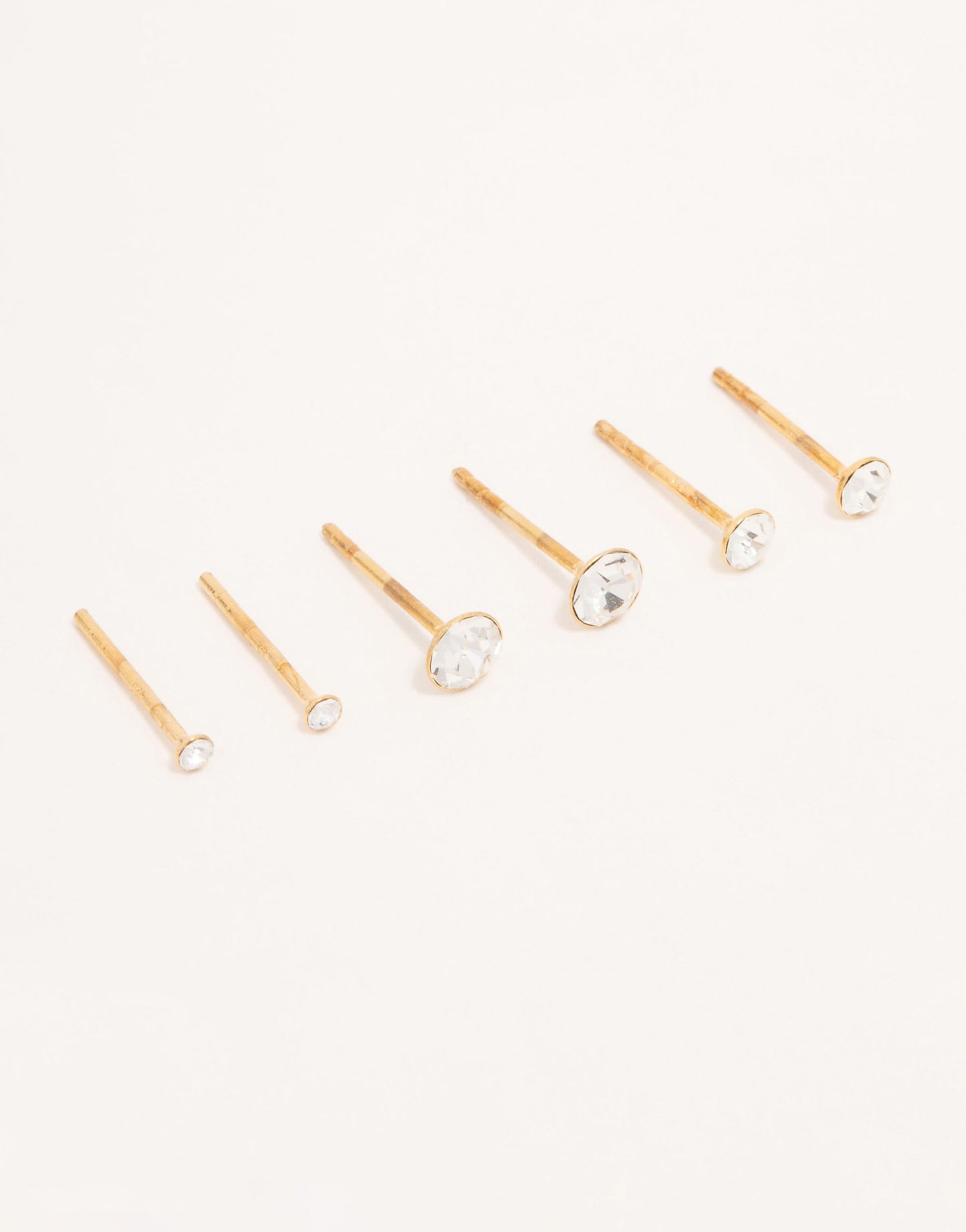 Gold Plated Sterling Silver Diamante Gradual Ear Pack