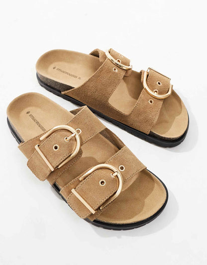 Two Strap Buckle Sandal