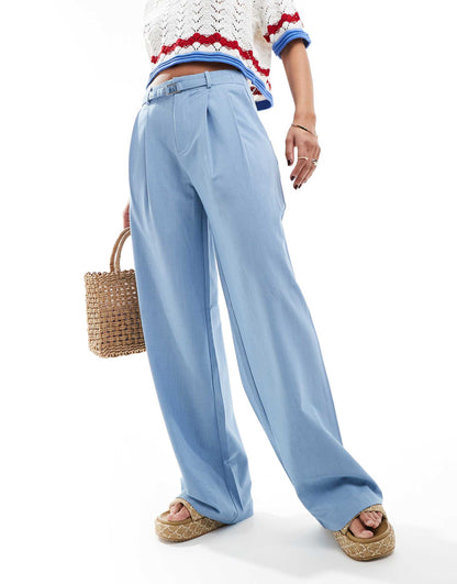 Belted Wide Leg Trouser