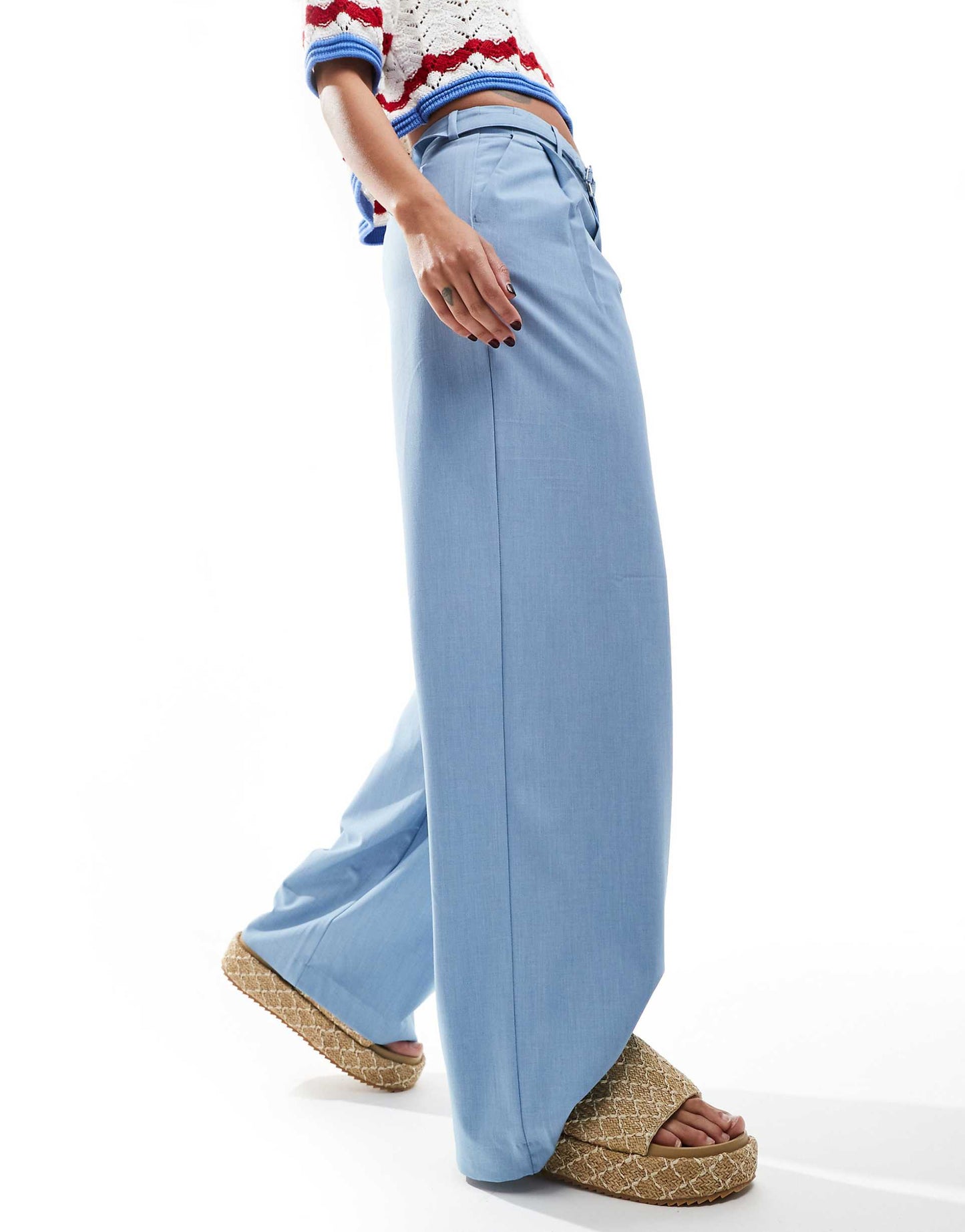 Belted Wide Leg Trouser