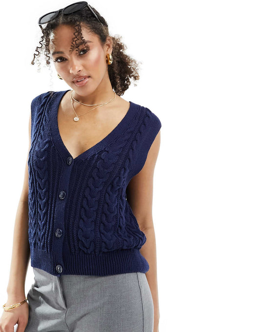 Braided Knit Vest