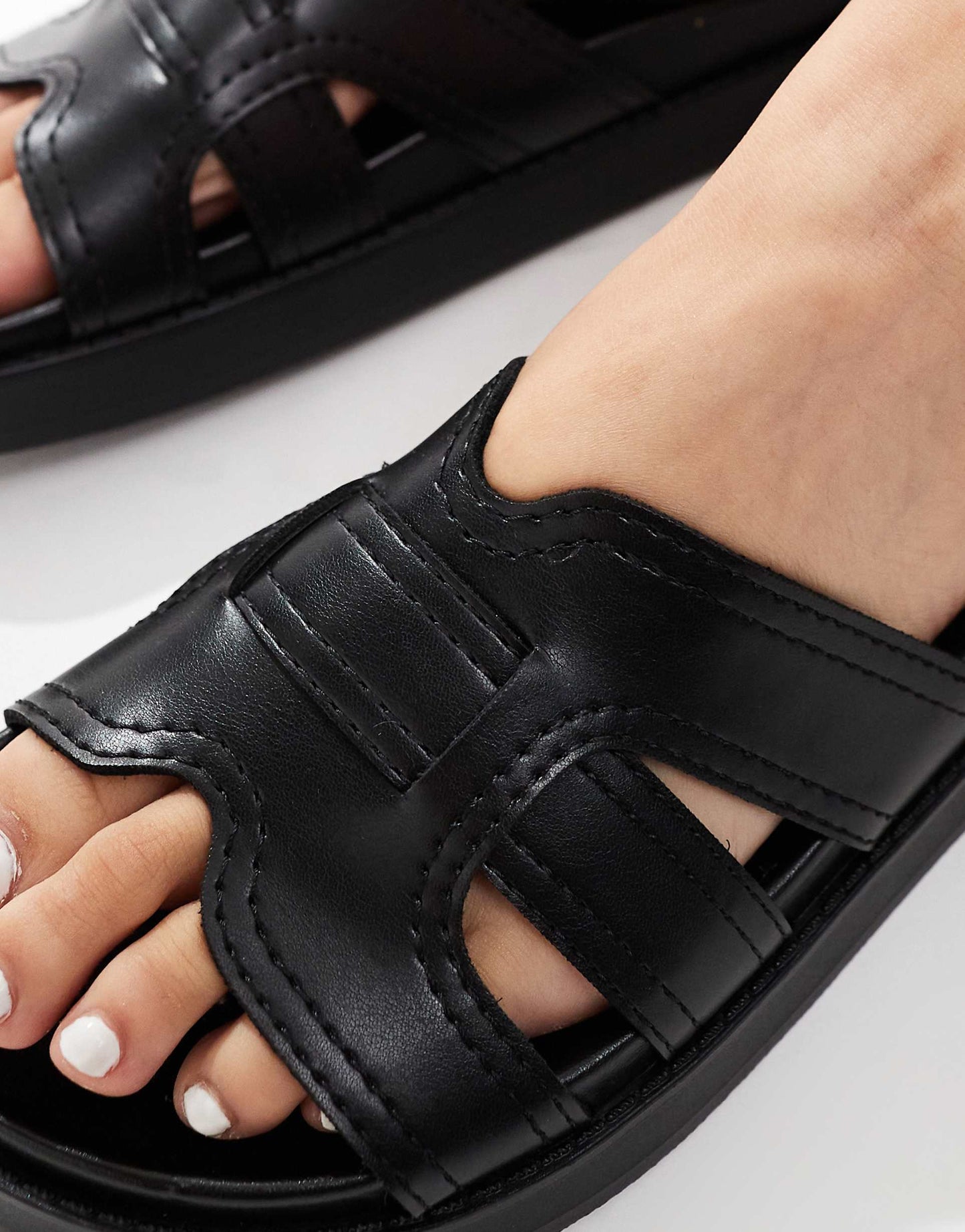 Faux Leather Sandal