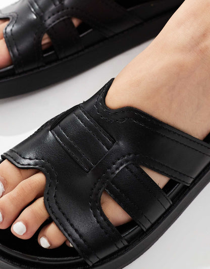 Faux Leather Sandal
