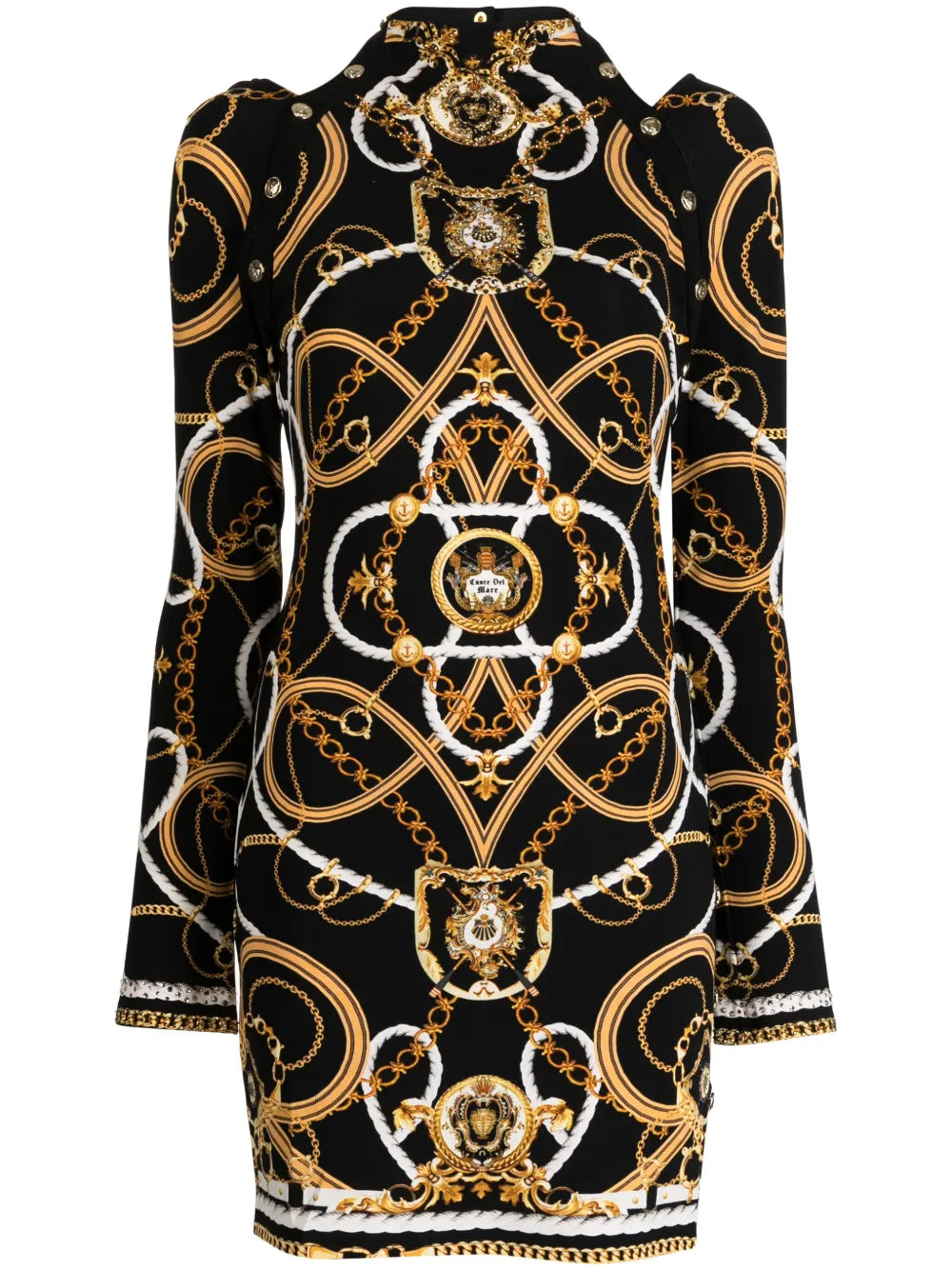 Coast To Coast-Print Open-Back Minidress