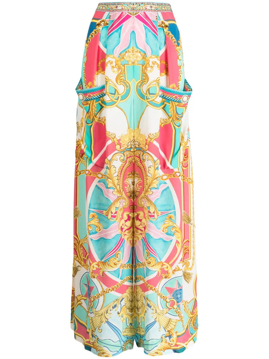 Sail Away With Me Mid-Rise Wide-Leg Trousers