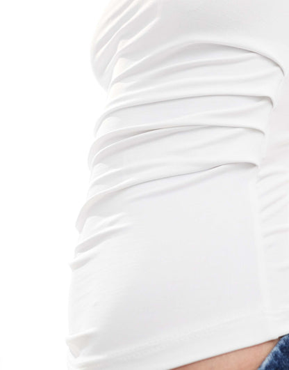 Ruched Detail Slinky Tank Top