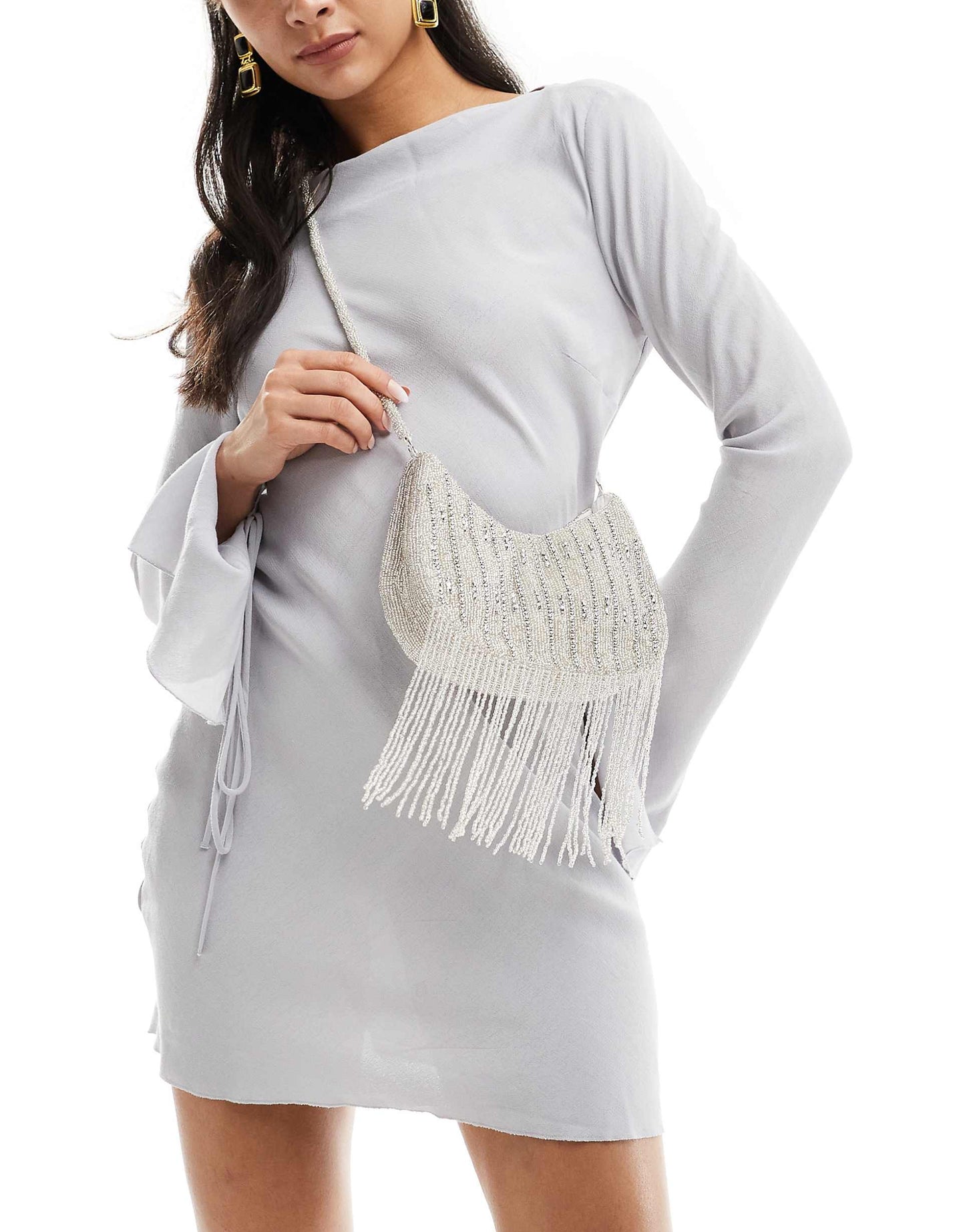 Embellished Tassle Crossbody Bag