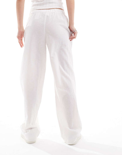 Linen Wide Leg Trousers