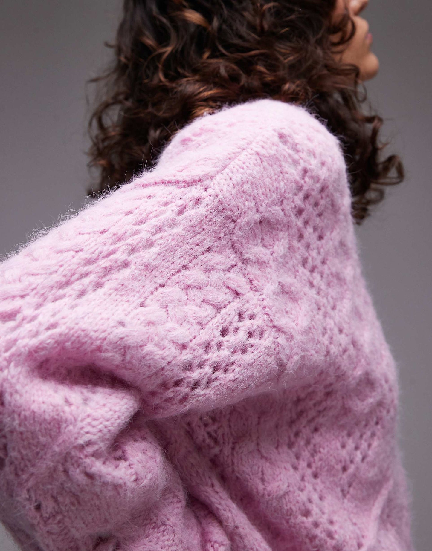 Knitted Lofty Cable Relaxed Jumper