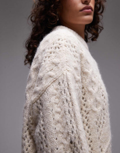 Knitted Lofty Cable Relaxed Jumper