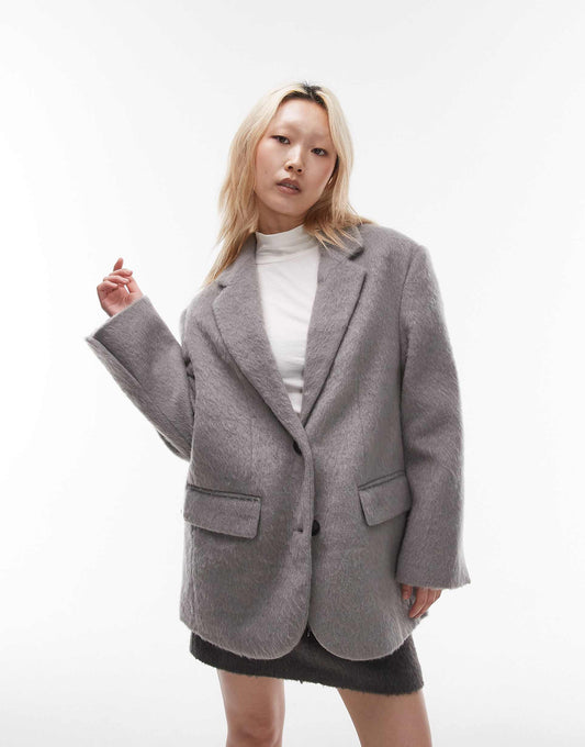 Petite Brushed Wool Blazer