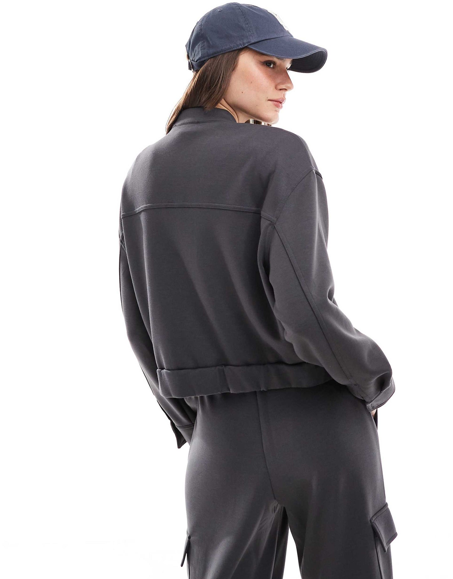 Knitted Co-Ord Bomber Jacket