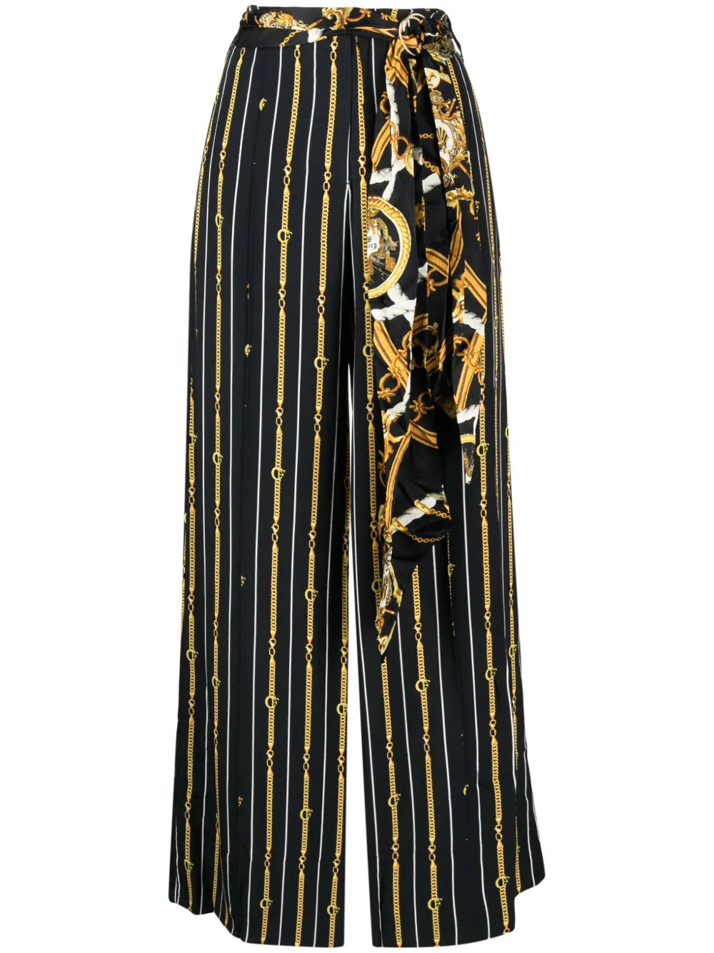 Coast To Coast-Print Silk Trousers