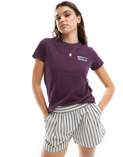 Perfect Polka Shine Outline Batwing Logo T-Shirt