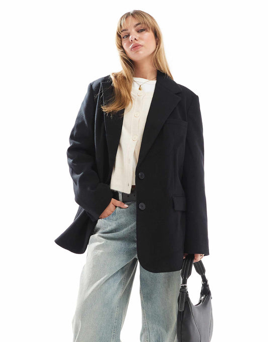 Formal Faux Wool Blazer