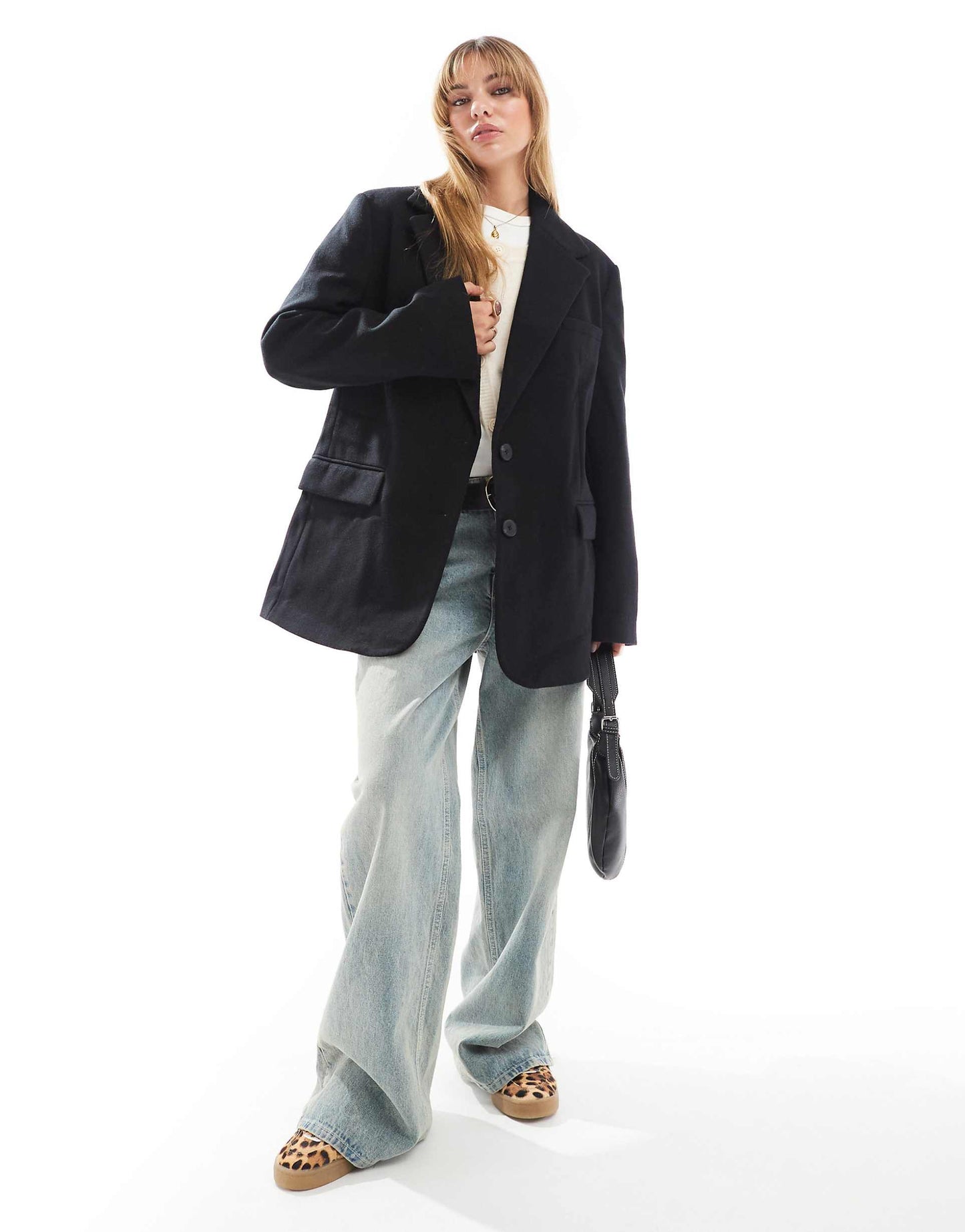 Formal Faux Wool Blazer