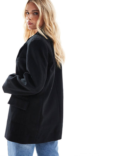 Petite Formal Faux Wool Blazer