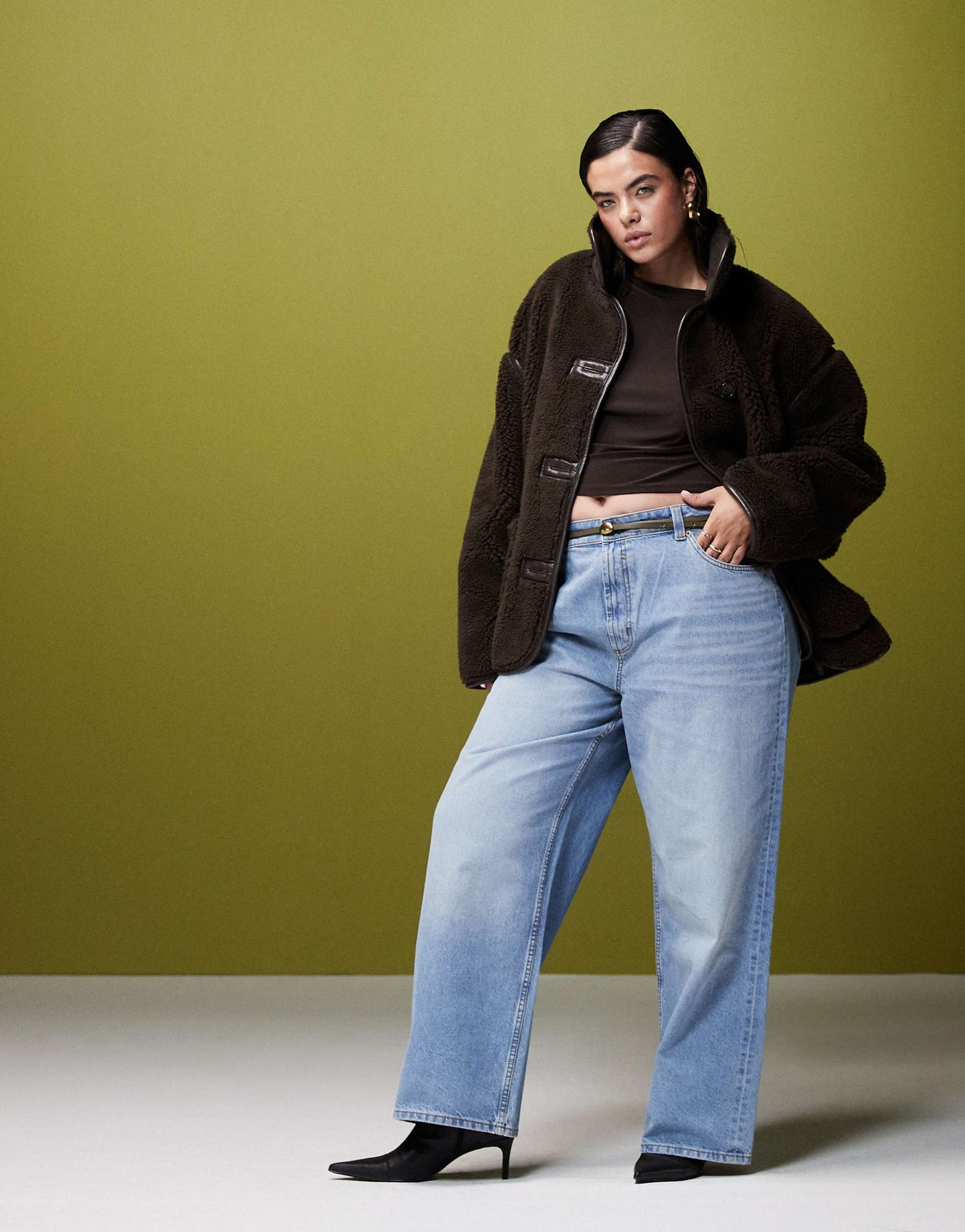 Curve Borg Funnel Neck Jacket