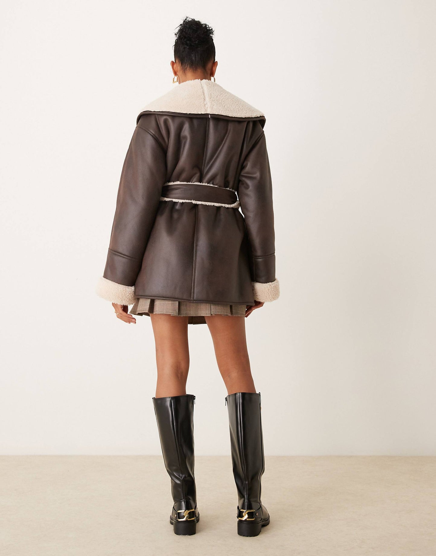 Shawl Collar Aviator With Belt