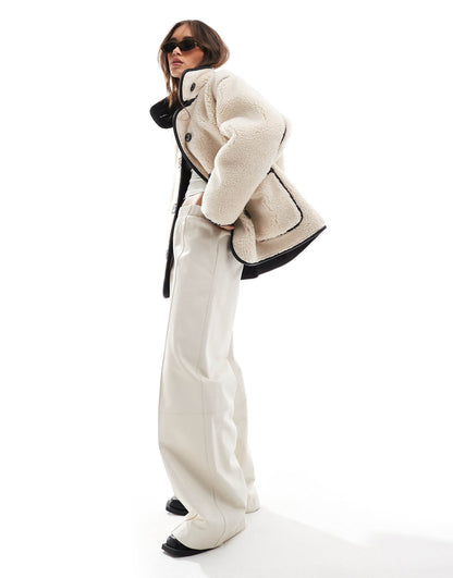 Borg Funnel Neck Jacket