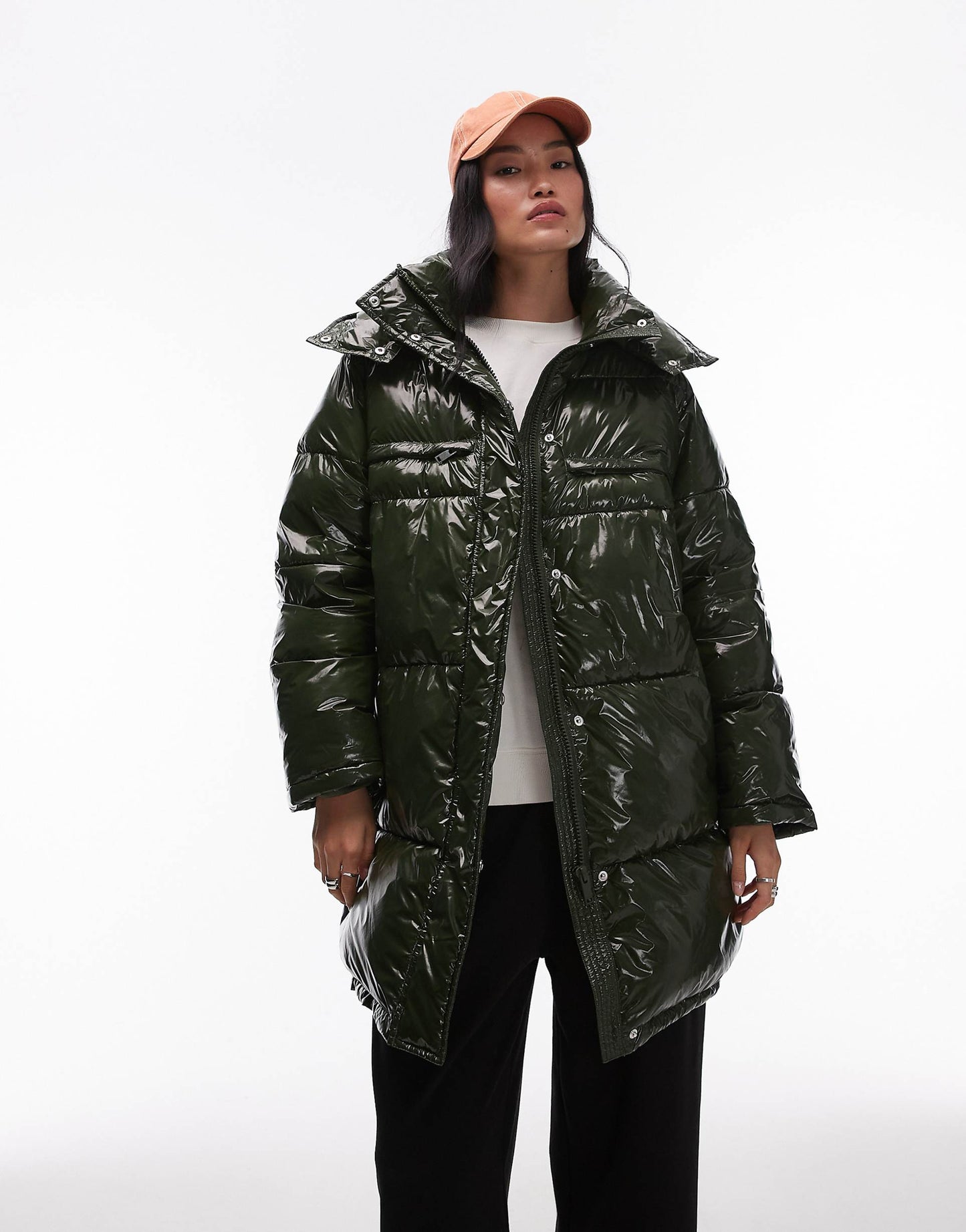 Mid Length Hooded Puffer Jacket