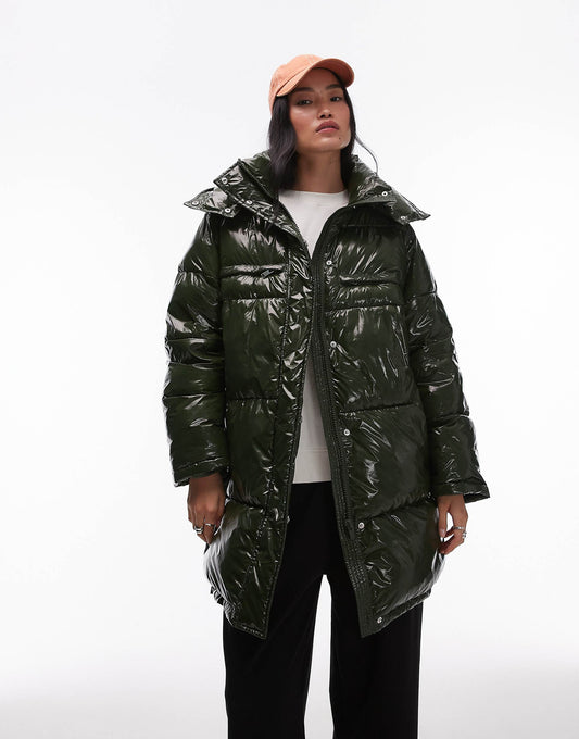 Mid Length Hooded Puffer Jacket