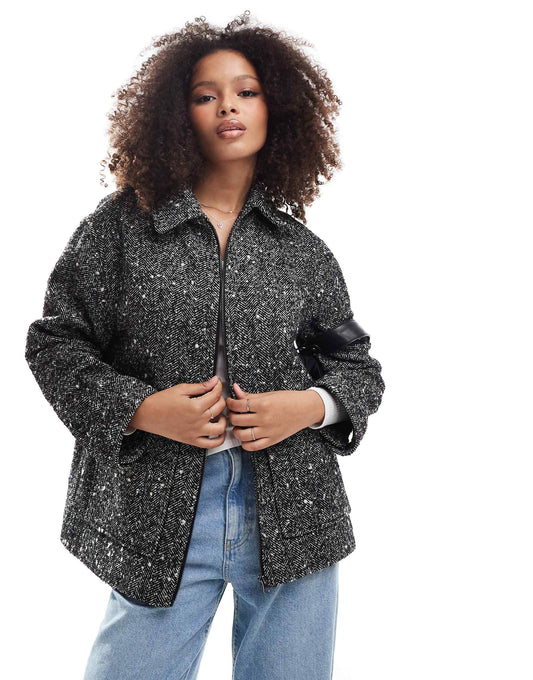 Top Collar Harrington Jacket