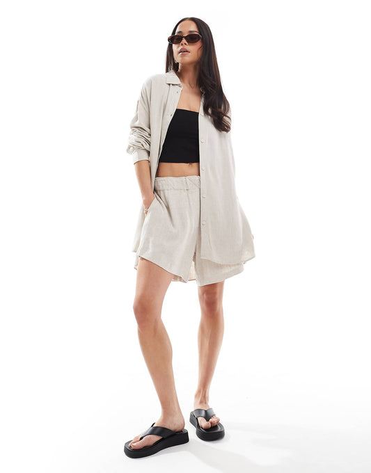 Ava Co-Ord Linen Mix Shorts