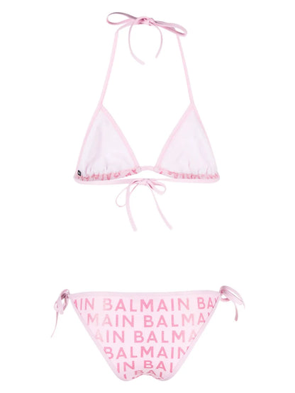 Logo-Print Bikini Set