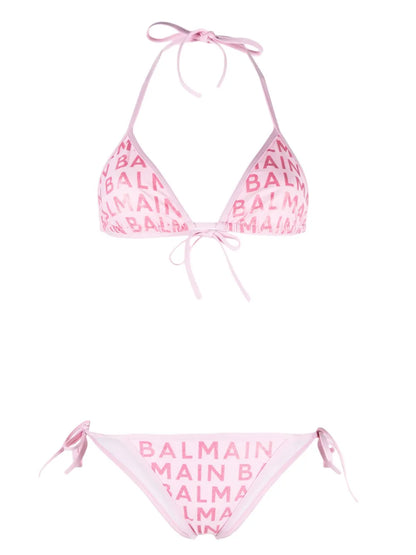 Logo-Print Bikini Set