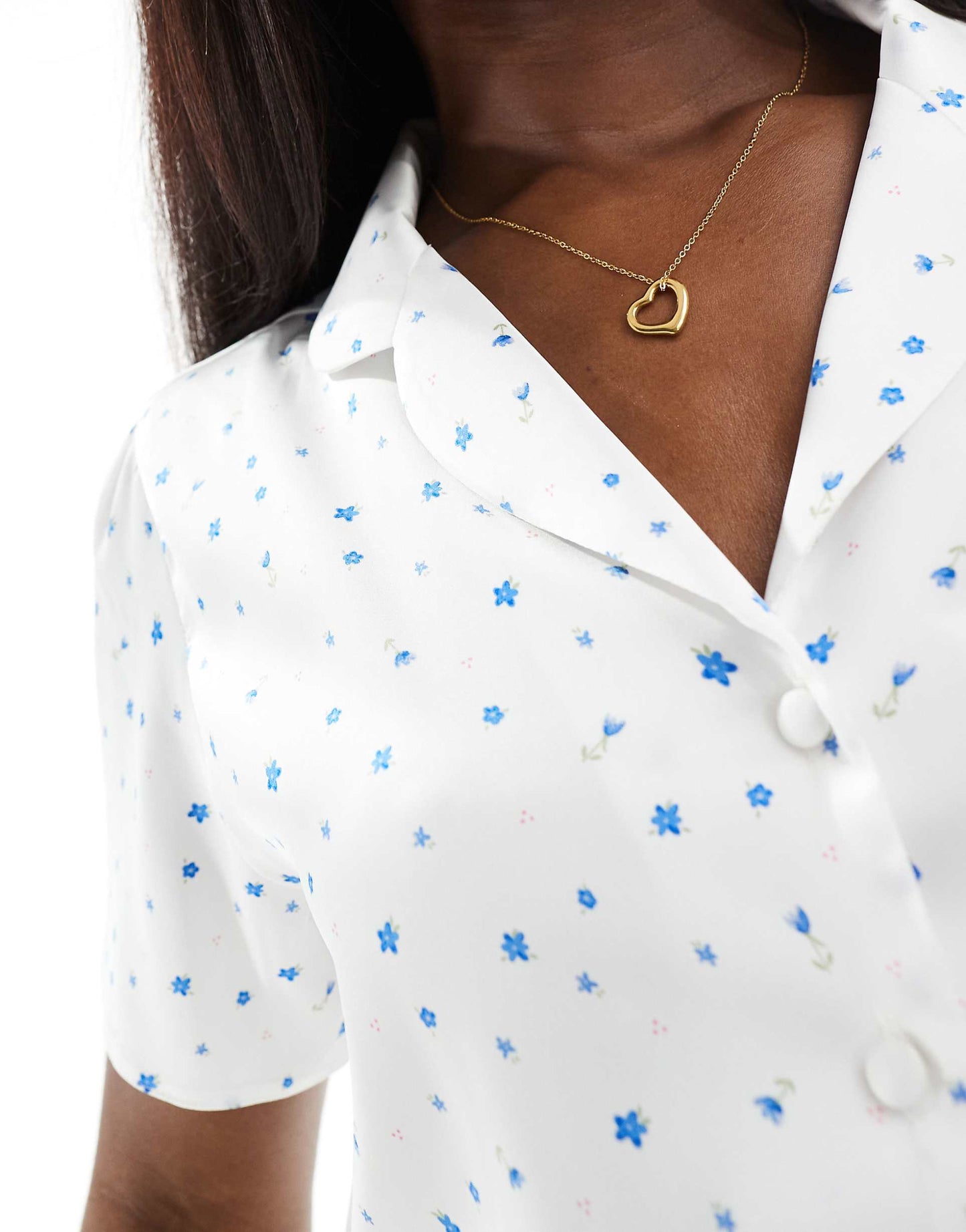 Mix & Match Ditsy Floral Revere Pyjama Shirt