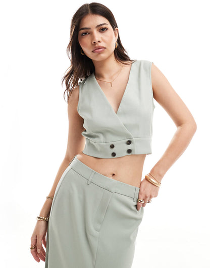 Cropped Waistcoat Co-Ord