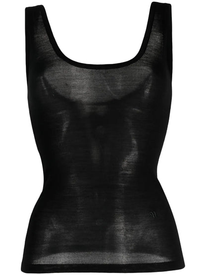 Fine-Knit Merino Tank Top