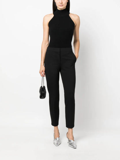 High-Waisted Cropped Trousers