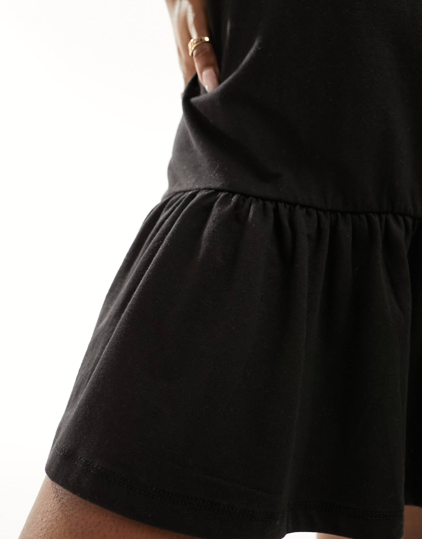 Mini Peplum Hem T-Shirt Dress