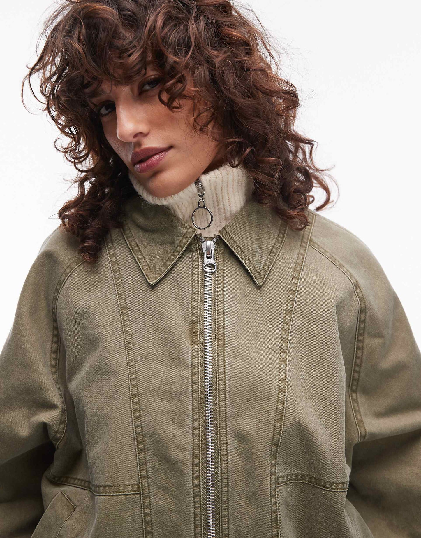 Acid Washed Bomber Jacket